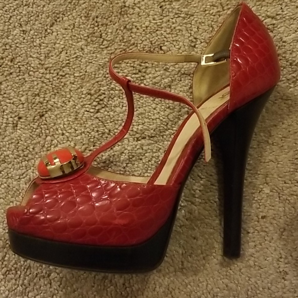 RELIST!! Red FENDI Platform Sandals